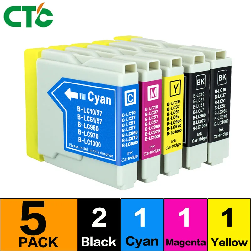 LC970 LC1000 KIT 10 Cartucce Compatibili Nero Colori Per Brother DC 153c 7426831668883 - Foto 6