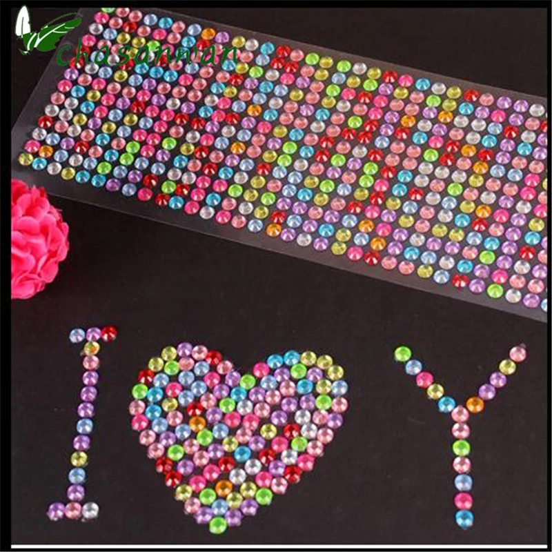 

504pcs/sheet 6mm Rhinestones DIY Scrapbooking Stickers DIY Crafts supplies Sticker Sewing Fabric Nail Art Phone Decoration-q
