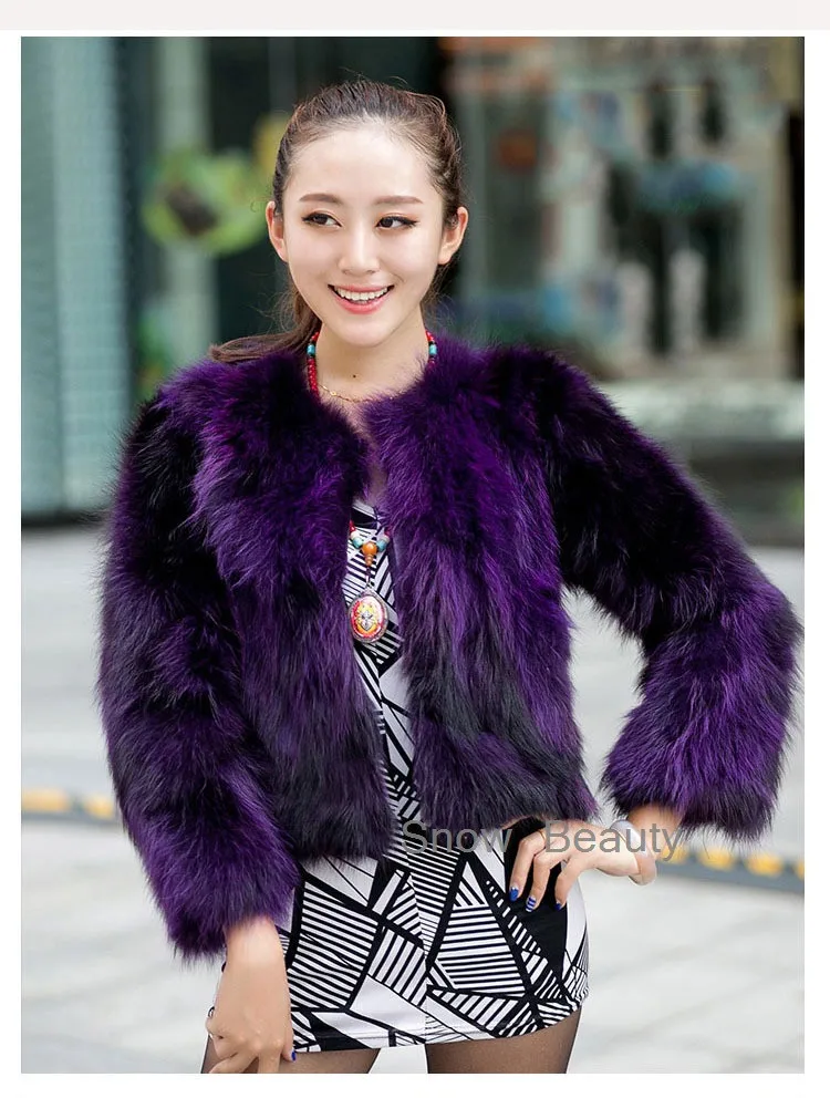 Модный стиль женские из натуральной натуральный мех енота короткая куртка для женщин Горячая распродажа! Лучшая цена разных цветов outweat пальто