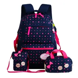 Школьный рюкзак для девочек с принтом звезды детские рюкзаки для подростков Девочки непромокаемые школьные сумки детские ортопедические