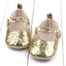 Fashion Newborn Baby Girl Princess Shoes Sequins Bling Crib Shoes Prewalker Soft Sole K08