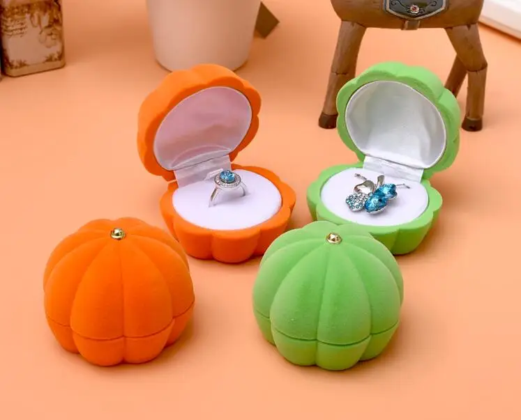 Wholesale Pumpkin jewelry box ear nail necklace ring small pendant | Украшения и аксессуары