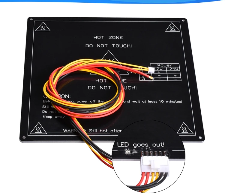 print table aluminum PCBs heater MK3 220x220 metal hotend square heated bed mk3 printing built platform 220*220*3mm heated bed