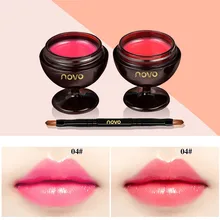 2 цвета губная помада с кистью блеск для губ стойкий водостойкий Макияж Губная помада косметический набор SSwell