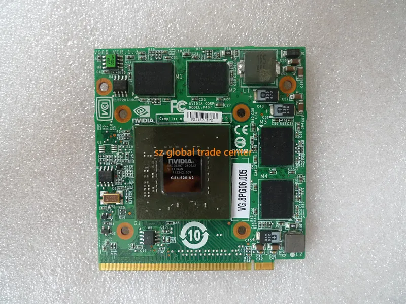 Оригинальная видеокарта GeForce для ноутбука nVIDIA 9500M 9500GT GS 512MB MXM II G84-625-A2 vg.8pg06005 для acer Aspire