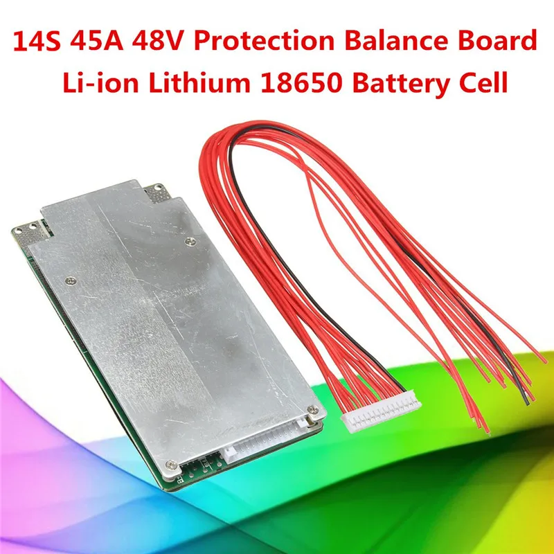 

1PC 14S 45A 48V Li-ion Lithium 18650 Battery Cell BMS PCB Protection Balance Board Module
