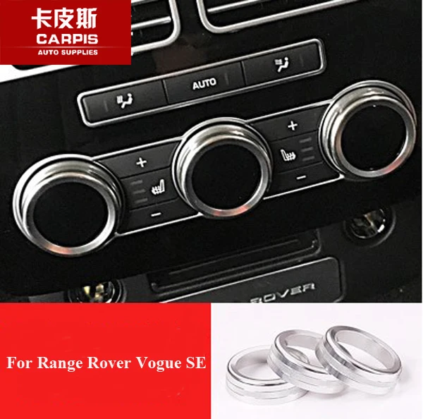 

Chrome Car Rear Seat Air Conditioning Knobs Audio Circle Cover Trim For Range Rover Vogue SE 2013-2017 Accessories Car Styling