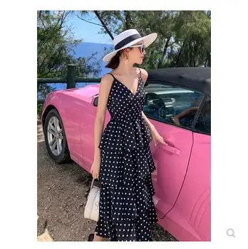 

2020 New Cake , Belt , Wave Point Seaside Vacation, Beach Dress