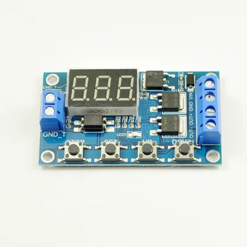 

5-36V Double MOS Module Switch Trigger Time Delay Circuit Timer Cycle Adjustable 15A 400W MOS control switch Better than relay