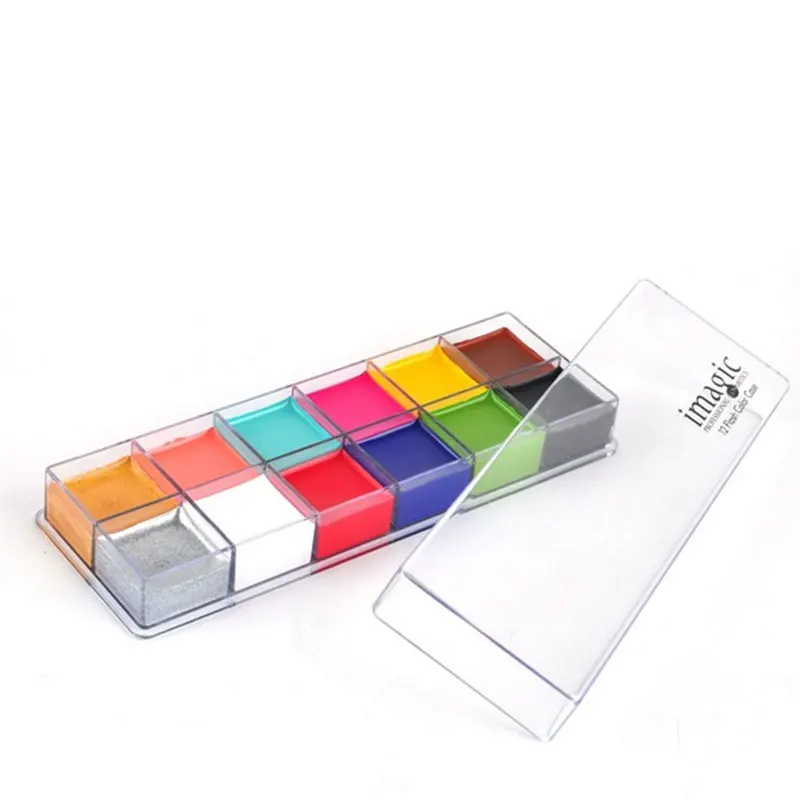 

12 Colors Flash Tattoo Face Body Oil Painting Art Halloween Party Beauty Makeup Tool OR88
