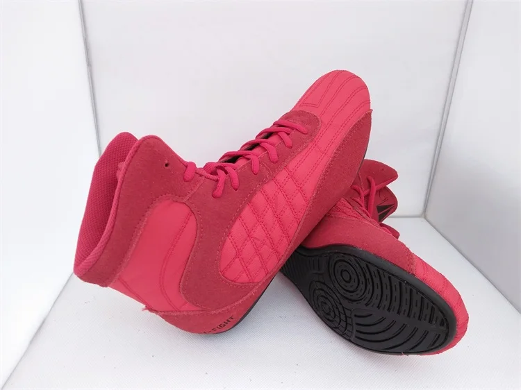 Suede Leather Mens Gym Shoes Weight Lifting High Top Boots Bodybuilding