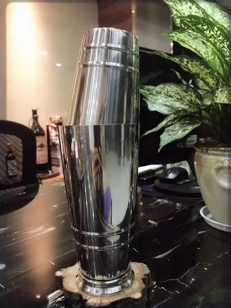 Stainless Steel 304 Boston Cup Cocktail Shaker Pot Bottom Indentation