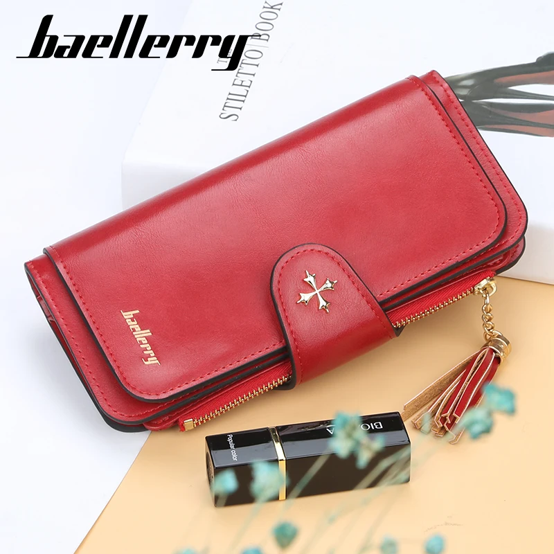 Baellerry женский кошелек Длинная сумка для карт Цветная многофункциональная Тройная скидка папка для билетов Кошелек
