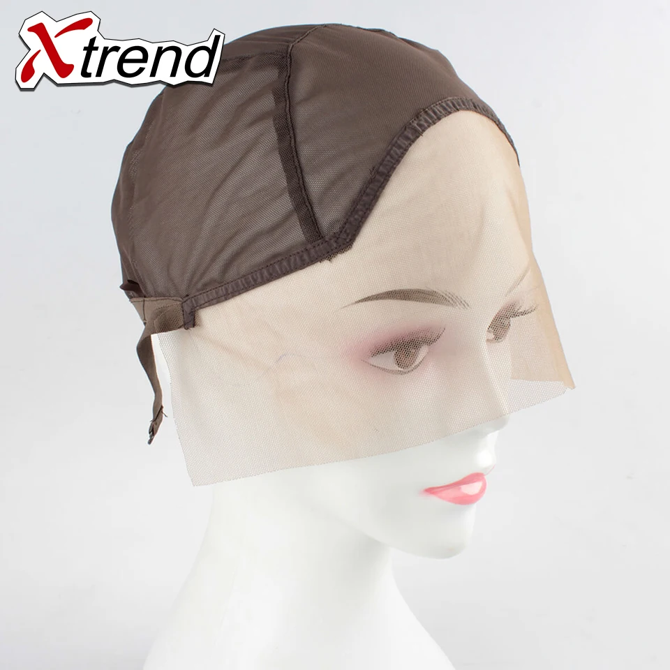Xtrend 2 цвета Hairnets кружевной передний парик колпачок s для изготовления париков с регулируемым ремешком ткацкие щипцы для обжима капсюлей-детонаторов волос сеть Hairnets