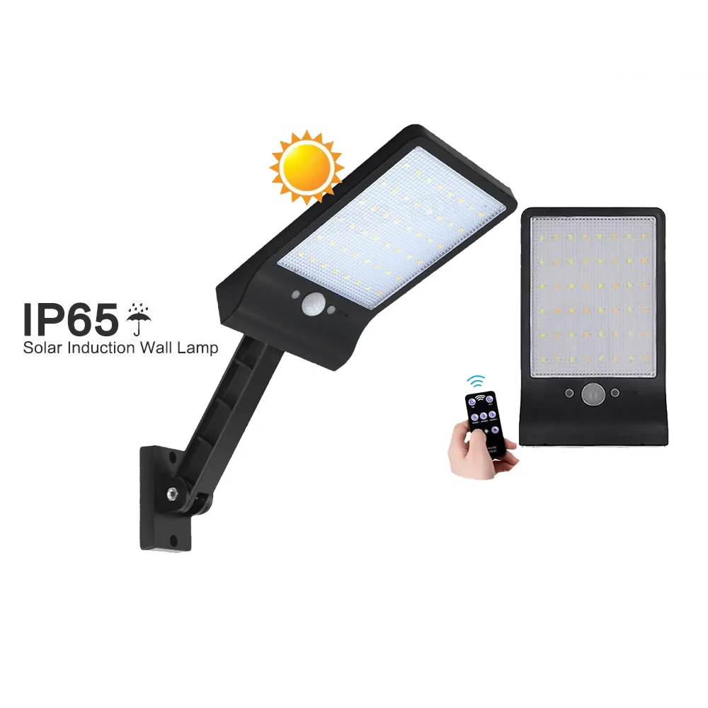 

remote control solar street light Upgraded 48 leds Solar Light Color Adjustable With Controller Three Modes Wate spot flood bul
