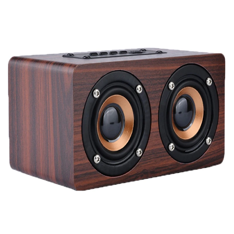 

2018 new arrivals Wood Bluetooth Speaker portatil Sound Daul loudspeaker Boombox Stereo Speaker System for Notebook