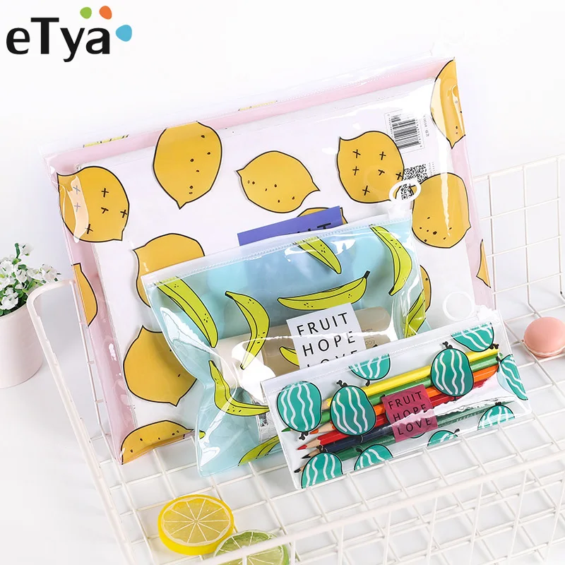 eTya Transparent PVC Travel Cosmetic Bag Women Multifunctional Makeup Bag Organizer Storage Pouch Toiletry Beauty Wash Kit Case multifunctional women makeup storage bag travel pouch hanging toiletry organizer