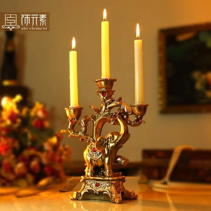 lucky elephant fashion classical decoration romantic dining table gift candle  stand holder 18*8*24CM|candle holder types|candle floatcandle holder craft  - AliExpress