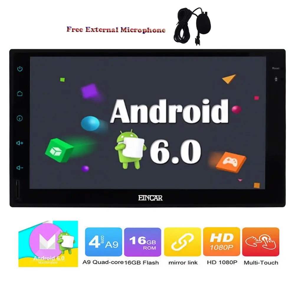 Perfect Android 6.0 in Dash Head Unit GPS Navigator Autoradio 2din Car Stereo GPS Player support Wifi/OBD/USB/FM/AM/RDS Car Radio Stereo 2