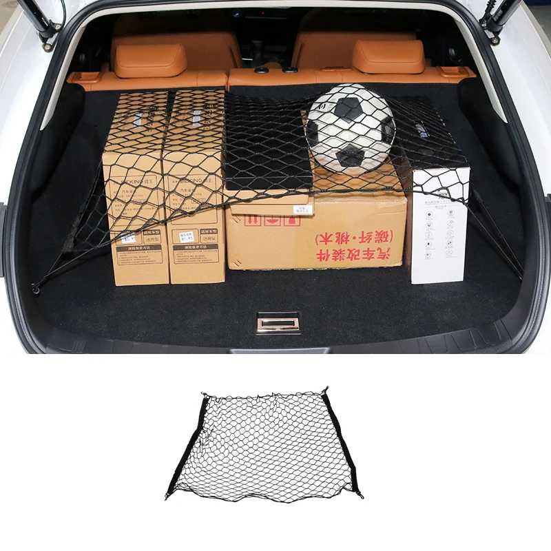 

QHCP Car Rear Trunk Boot Cargo Net Mesh Storage Organizer Nylon Material Luggage Nets Bag For Lexus UX200 260H 2019 Car Styling