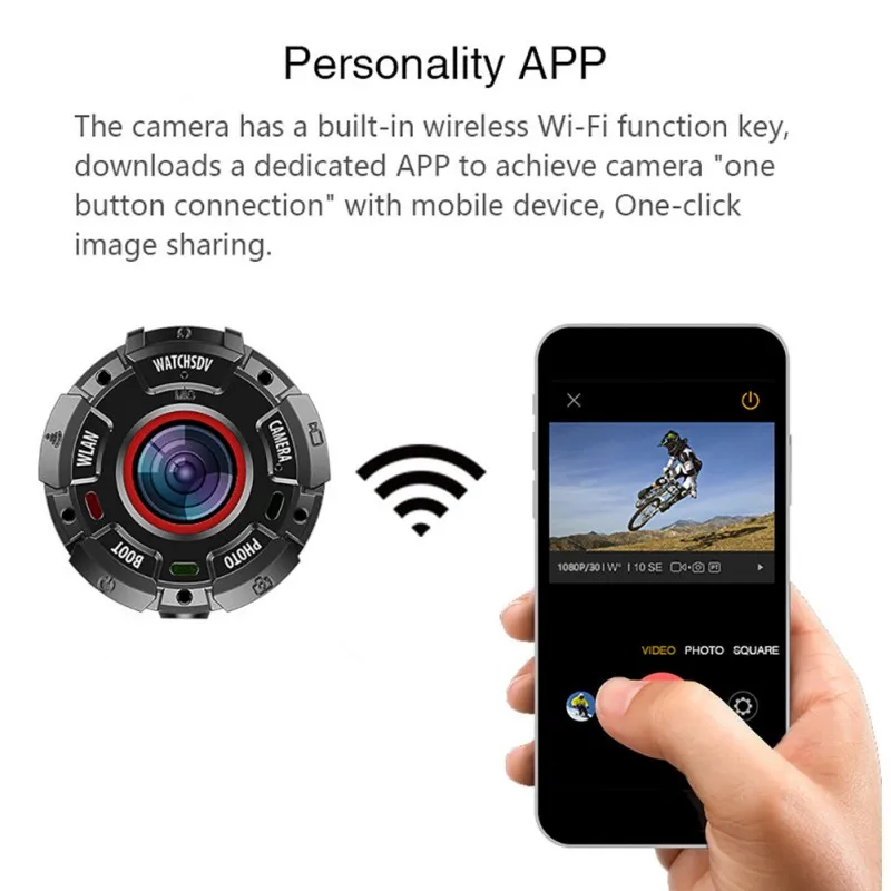 

Wearable and Detachable Smart Sports Camera 1080P Watch Camera APP Wifi Magnetic Base Waterproof Car DVR Hunting Camera
