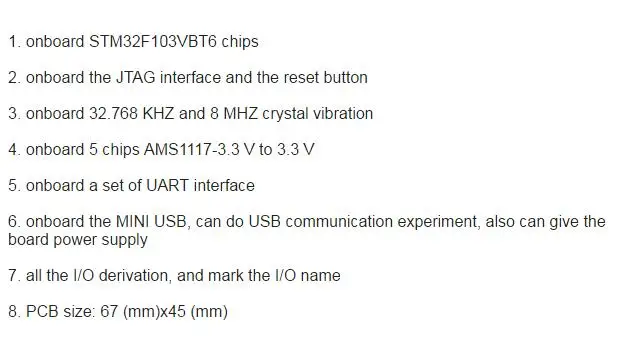 Для Cortex-M3 STM32F103VBT6 STM32 основной плате мини макетная плата