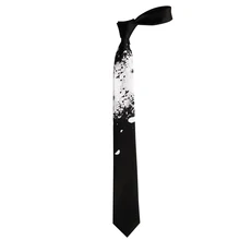 В подарок японский витанж Стиль Белый Черный Вишневый цветет Творческий Галстук olded ткань для коробка для вечеринки упаковка 1 шт 6 см