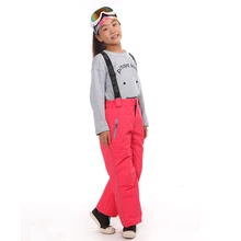 2016 Kid’s Winter Waterproof Windproof Ski Suit Rompers Women Snow Skiing Snowboarding Warm Snowboard Pants Trousers Overalls