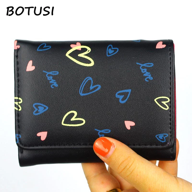 

BOTUSI Wallet Female for Coins Cute Wallet Women Small Leather Women Wallets Card Bag for Women Female Purse Money Clip Wallet