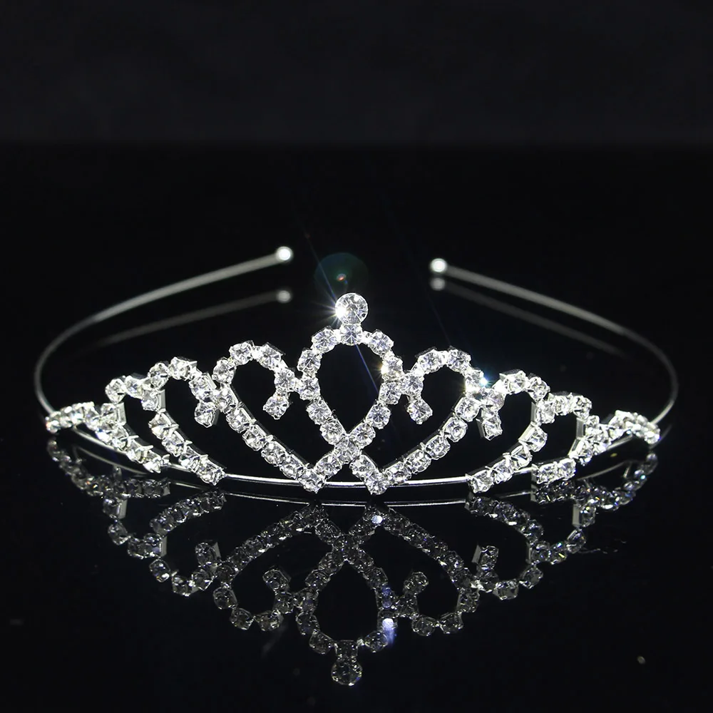 AINAMEISI милые жемчужные украшения для волос Принцесса Диадемы и короны ребенок девочка кристалл оголовье корона для невесты модные аксессуары - Окраска металла: 10