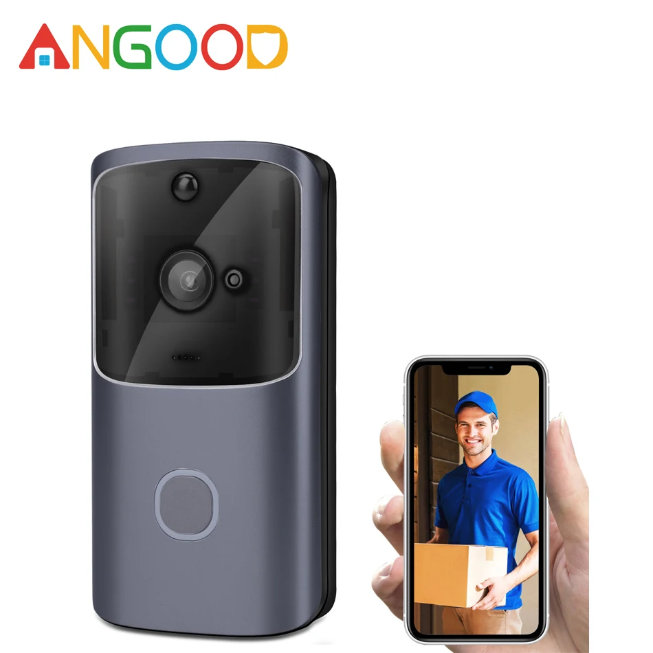

ANGOOD M10 720P 2.4G Wireless Wifi Smart Video Doorbell Home Security Motion Detector Alarm System Support TF Card