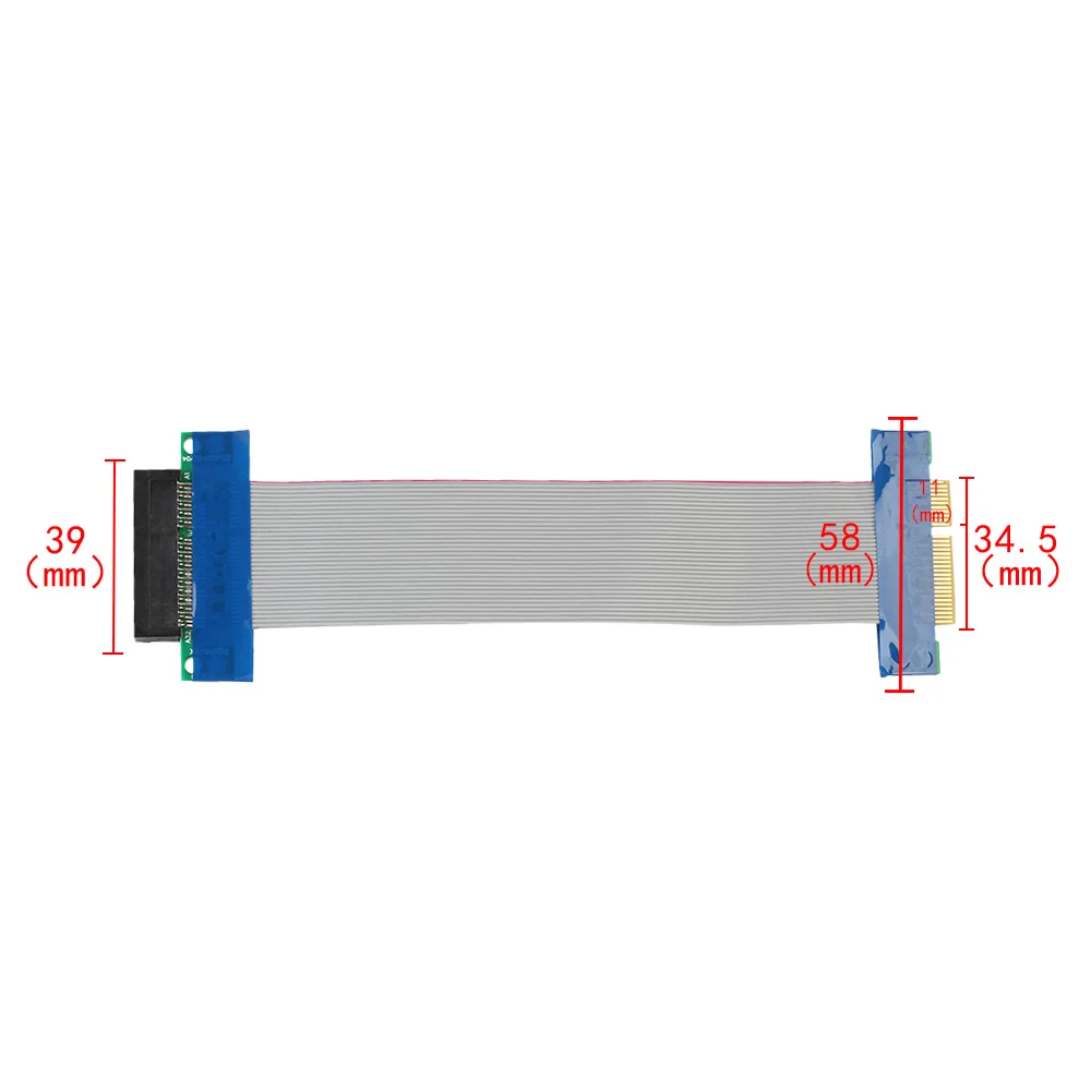 REXLIS PCI-E 4X Riser Card удлинитель Гибкий удлинитель ленточный адаптер конвертер