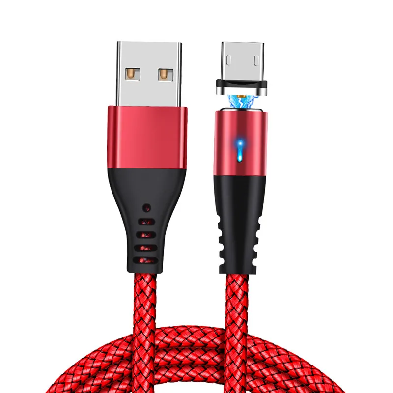 Магнитный кабель Suhach Micro usb type C для быстрой зарядки телефона Microusb type-C магнитное зарядное устройство usb c для iphone X samsung S10 Xiaomi - Цвет: Red Micro Cable