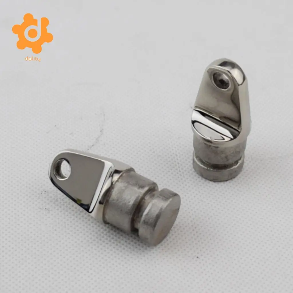 2Pcs 316 Stainless Steel Boat Bimini Top Inside Eye Rounded End 25mm 22mm