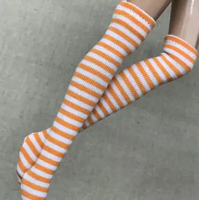 Doll Accessories 1Pairs 1/6 Doll Socks Stripe Blyth Socking Fit Azone Kurhn OB Momoko Barbies Blyth