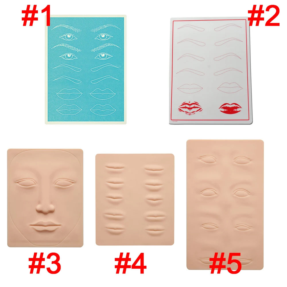 

3D Semi Permanent Eyebrow Lips Tattoo Practice Skin Double Eyelids Microblading Training Makeup Tool Body Art