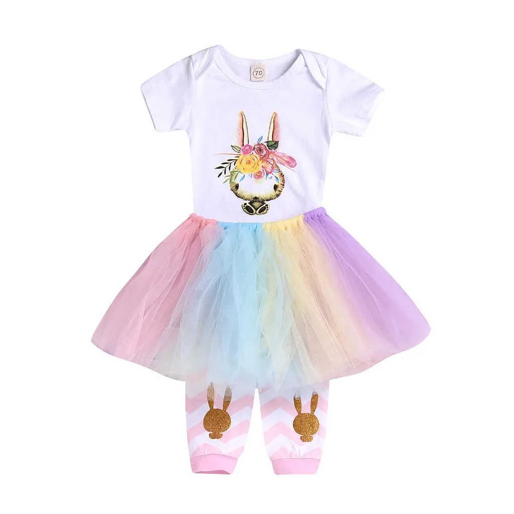 Girls Boutique Clothing Floral Easter Kids Outfits Clothes 3M 24M