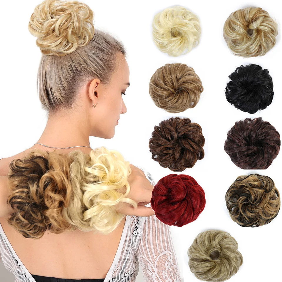 Allaosify Fake Hair Bun Chignons Hairpiece For Women Elastic Scrunchies Hair Piece Bun Hair Tail Updo Afro Ponytail Accessory Allaosify Fake Hair Bun Chignons Hairpiece For Women Elastic Scrunchies Hair Piece Bun Hair Tail Updo Afro Ponytail Accessory
