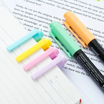 

20 pcs/Lot Multi mild color highlighter marker pen for writing drawing pastel Oblique Korean Office items School supplies F089