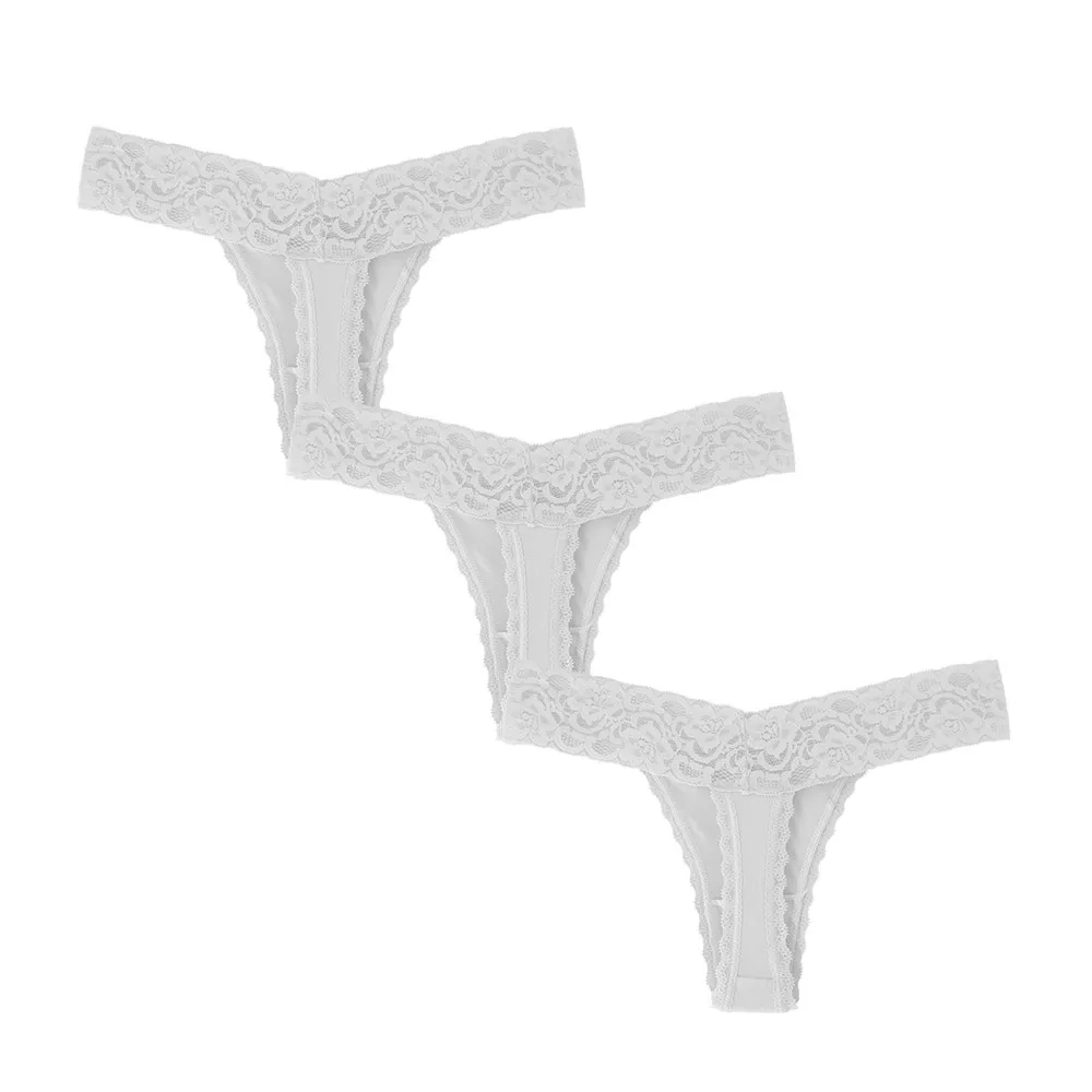 GAREDOB A+(американский размер xs-xl) сексуальные трусики хлопковые трусики для женщин стринги 3D пошив Танга комфорт гарантировано - Цвет: white