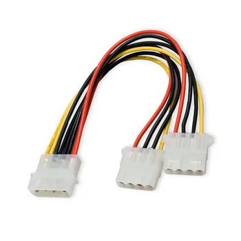 

10pcs/lot CY 4Pin IDE Power Cables 4 Pin Molex Male to 2 port Molex IDE Female Power Supply Splitter Adapter Cable
