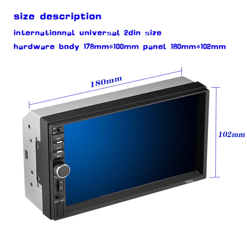 Автомобильный Mp5 Mp3 плеер 7 дюймов двойной 2Din Hd Bluetooth нажатие на экран стерео радио