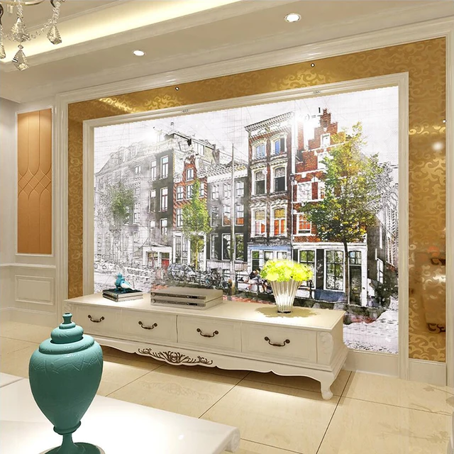 Decorative Wallpaper Florence Gothic Apartment Street View Decorative Wallpaper Florence Gothic Apartment Street View Wall Background