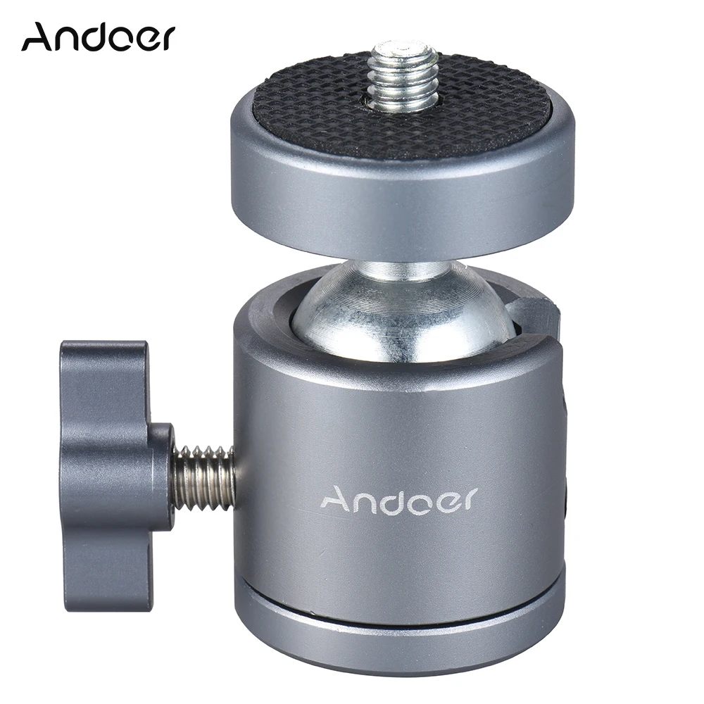 

Andoer Mini Tripod Ball Head Metal Ball Head Adapter Ballhead Mount with 1/4" Screw & 1/4" Screw Hole