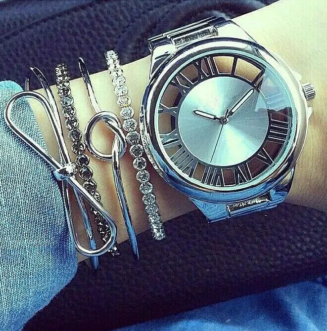 

NS52 4PCS/Set Opening Cat Elephant Moon Cuff Bracelets Set Gold Alloy Bracelet Adjustable Bangle for Women Boho Jewelry