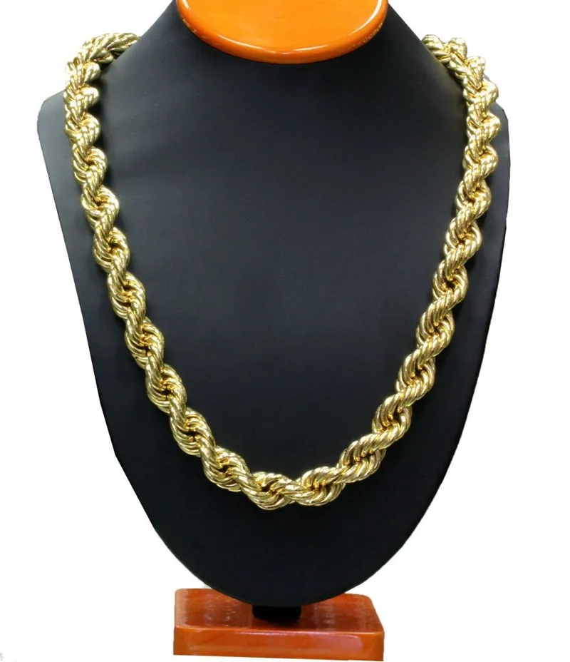 Premium Thick Iced Out Rope Chain Yellow Gold / 30inch