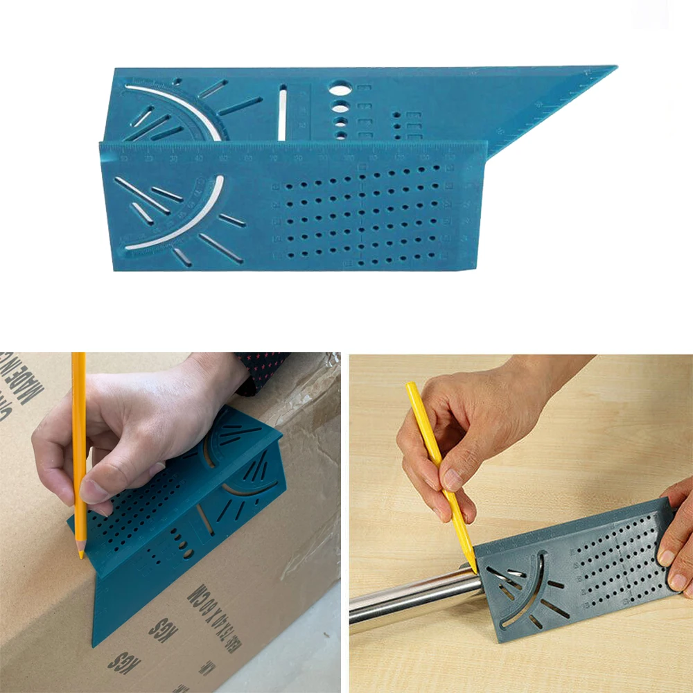 

Woodworking tool 3D Mitre Angle Measuring Square Size Measure Tool With Gauge & Ruler Tools DropShipping