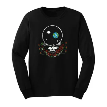 

Loo Show Mens Grateful Dead Space Your Face Long Sleeve T-Shirts Casual Men Tee