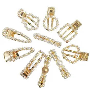 

10 Pcs Hairpins Metal Crystal Attractive Bang Clip Hairpin Barrettes Decoration for Ladies Women Girls