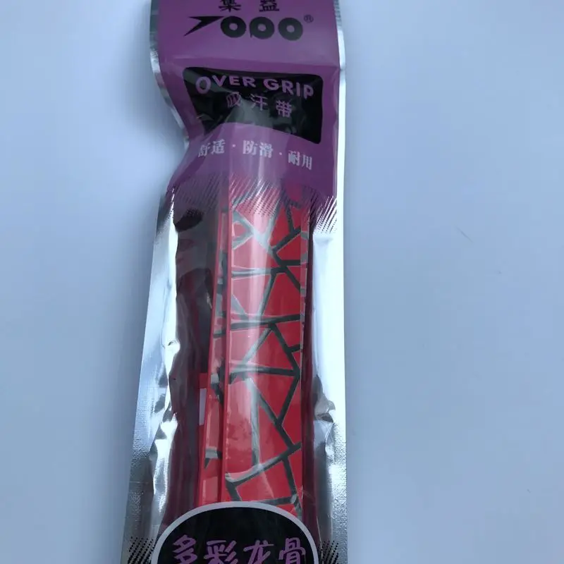 Chich Geometric Pattern Sticky Feel Tennis Racket Overgrip 1PC Red